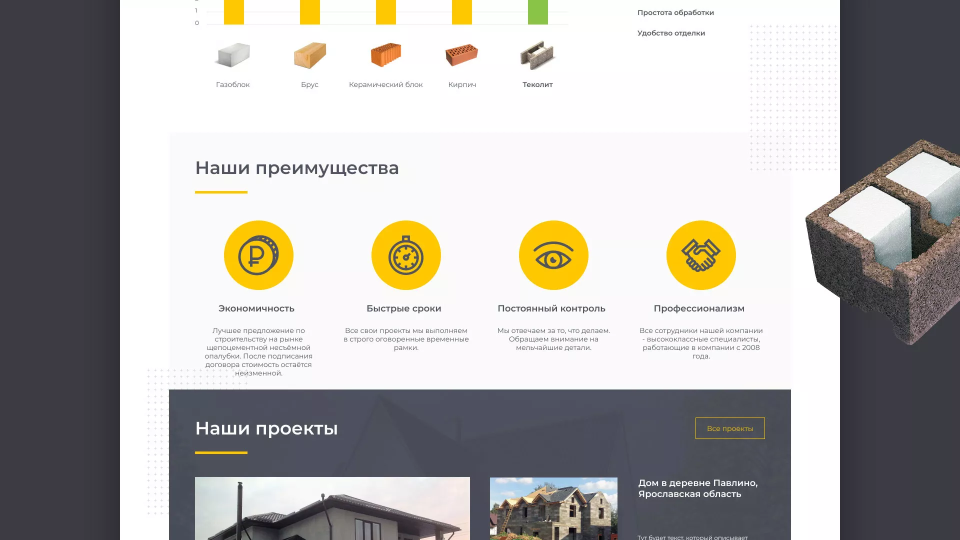 Создание сайта для строительной компании «ЭКОДОМ» в Суровикино